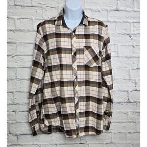 Killer Shirt Mens Size Large Plaid Flannel Button Down Long Sleeve Chest Pocket